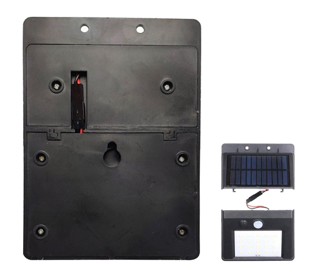 Āra saules LED lampa ar kustību un krēslas sensoru, 30 LED, melna (2)