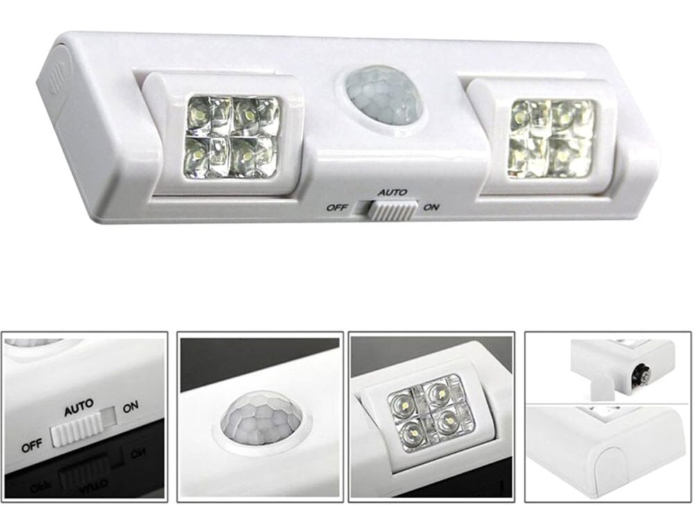Nakts lampa mājai un dārzam, gaisma ar kustības un krēslas sensoru, 8 LED | Night Lamp Light with Motion and Dusk... (2)
