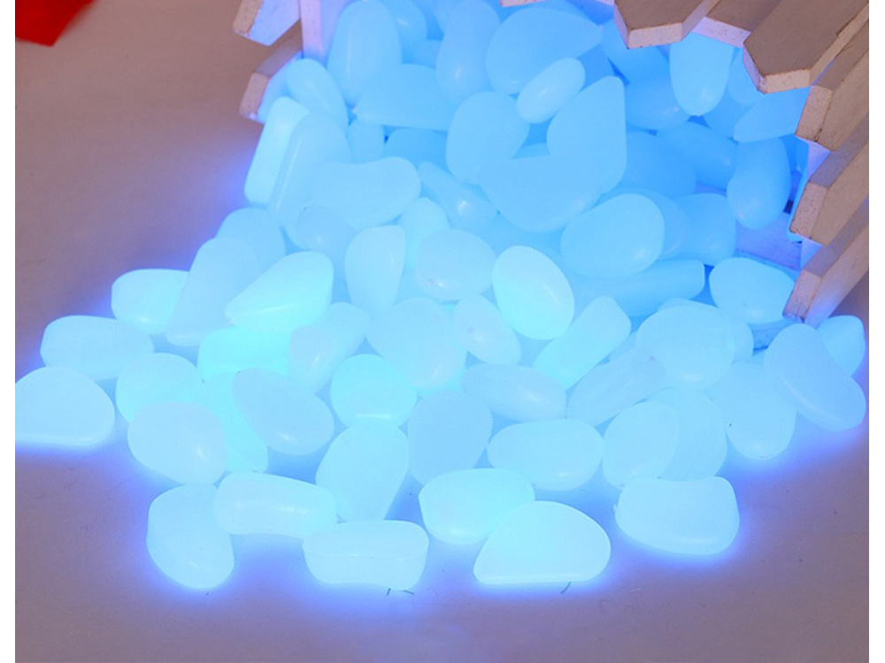 Fluorescējošie Akmeņi Dekorēšanai, Spīdoši Zilā Krāsā, Komplektā 100 Gab. | Fluorescent Lighting Stones,... (8)