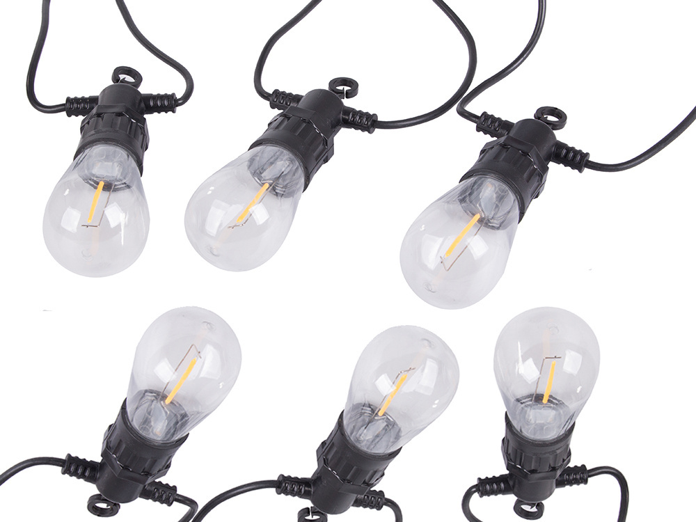 Dārza gaismas virtene ar 20 LED spuldzēm, silti balta (1)