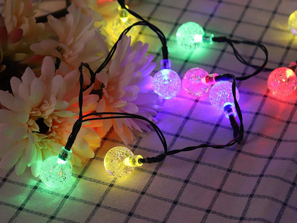Dārza virtene ar 40 LED saules lampiņām, multikrāsu (1)