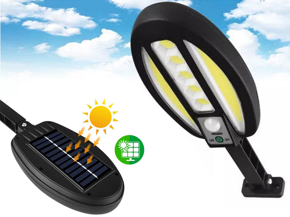 Saules lampa ar 95 LED, kustības un krēslas sensoru (0)