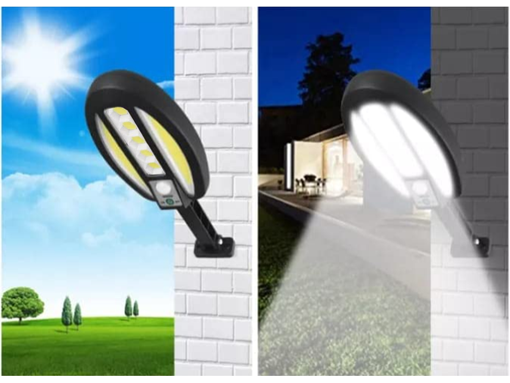 Saules lampa ar 95 LED, kustības un krēslas sensoru (1)