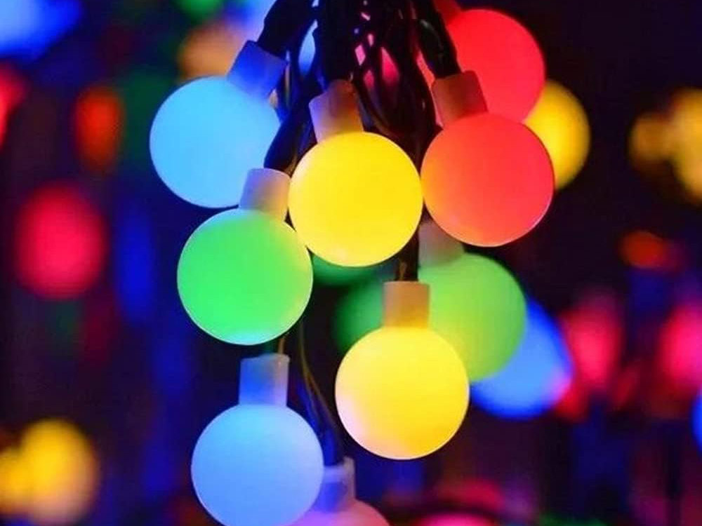 Saules dārza virtene ar 40 LED lampiņām, daudzkrāsaina (3)