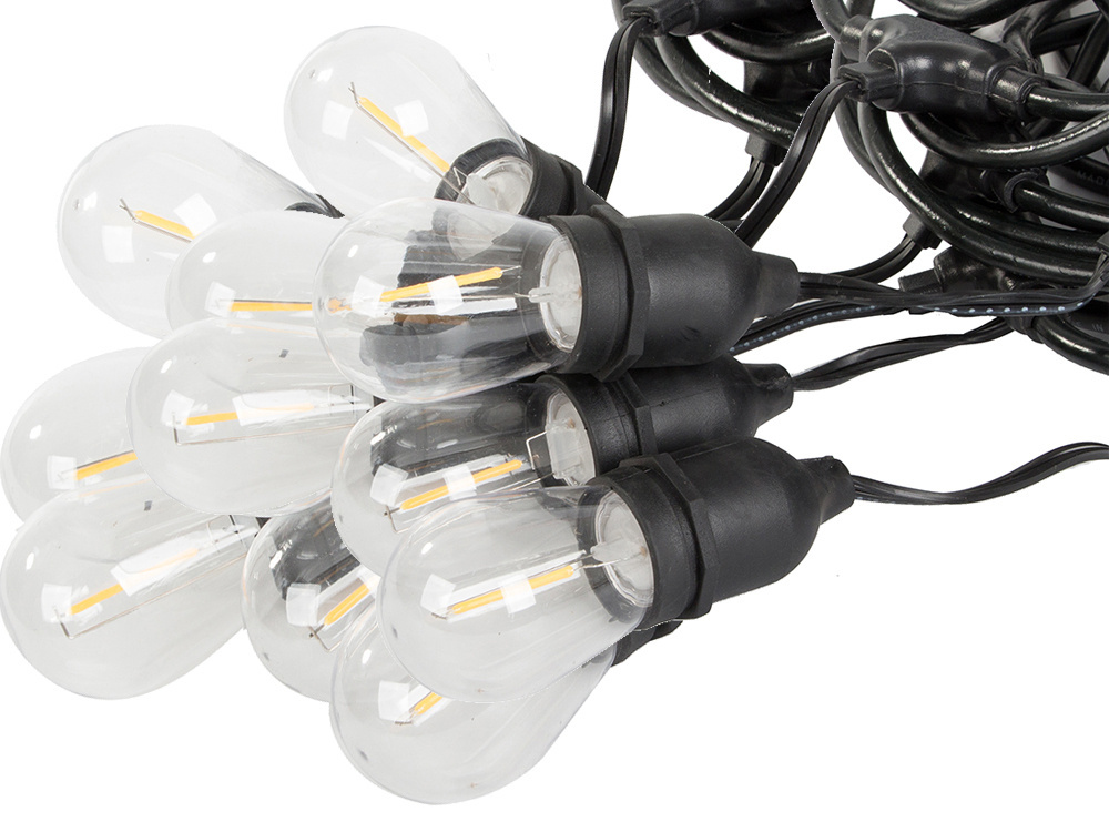 Dārza gaismas virtene ar 20 LED E27 spuldzēm, 20 m (3)