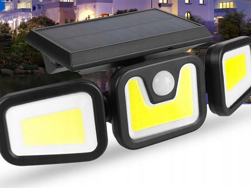 Āra Darza Lampa 100 COB ar Saules Paneli un Krēslas, Kustības Sensoru | Solar Lamp with Twilight and Movement Sensor (0)