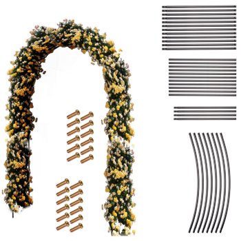 Dārza arka LUARO vīteņaugiem metāla 240 x 140 cm, melna