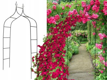 Dārza Pergola Ziedu Atbalsts Kāpšanas Augiem Arka Rozēm | Garden Flower Support for Climbing Plants Roses Arch
