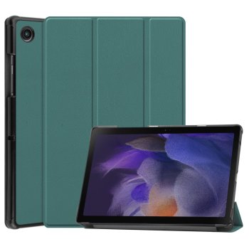 Samsung Galaxy Tab A8 10.5 (2021) (2022) (SM-X200/X205) Trifold Stand PU Leather Hard Protective Cover Case, Green | Planšetes Vāciņš Maciņš Apvalks Grāmatiņa