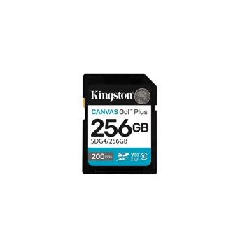 Atmiņas karte Kingston Canvas Go Plus 256GB SDXC 200MBps, melna