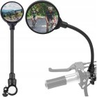Velosipēda atpakaļskata spoguļi (stūrēm ar diametru 15-30mm), Komplekts no 2 gab. | Bicycle Rear View Mirrors