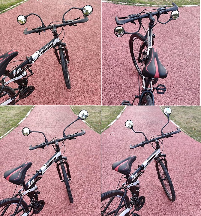 Velosipēda atpakaļskata spoguļi (stūrēm ar diametru 15-30mm), Komplekts no 2 gab. | Bicycle Rear View Mirrors (0)