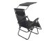 Dārza Pludmales Guļamkrēsls Atpūtas Saliekams Krēsls Zvilnis ar Saulessargu un Paliktni | Garden Beach Deck Chair...