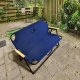 Salokāmais Dubultais Atpūtas Dārza Krēsls Sols Caruzzo, Zils | Folding Double Garden Bench