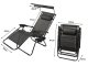 Dārza Pludmales Guļamkrēsls Atpūtas Saliekams Krēsls Zvilnis ar Saulessargu un Paliktni | Garden Beach Deck Chair...