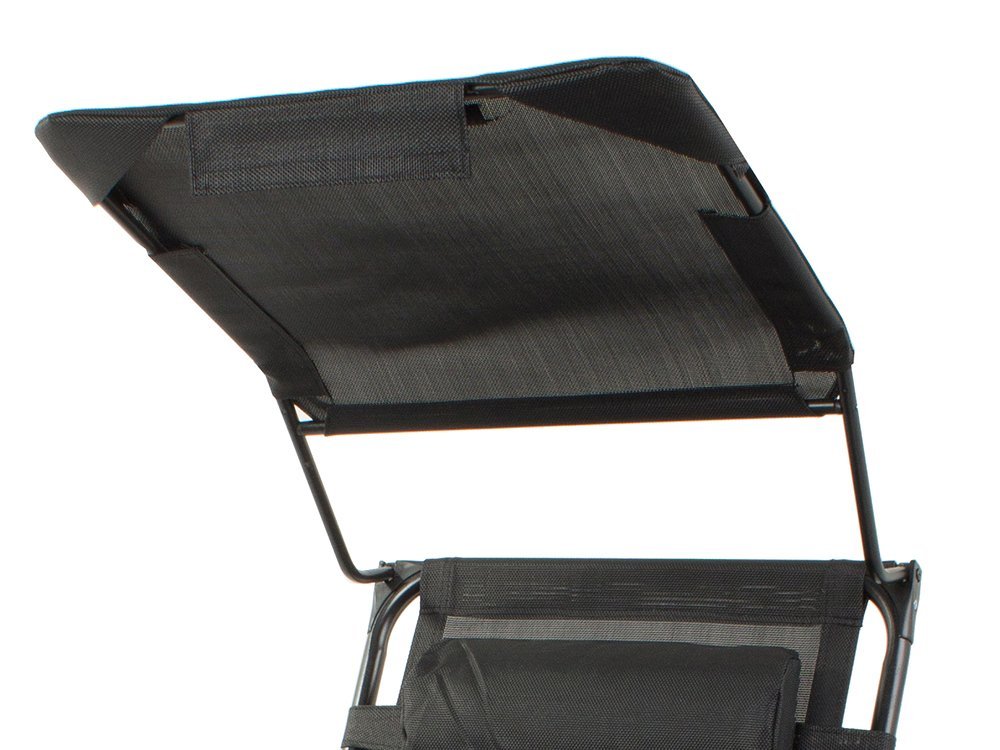 Dārza Pludmales Guļamkrēsls Atpūtas Saliekams Krēsls Zvilnis ar Saulessargu un Paliktni | Garden Beach Deck Chair... (4)