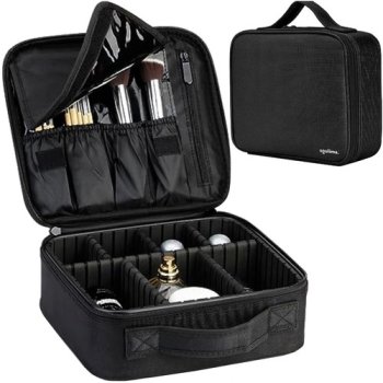 Ceļojumu Kosmētikas Soma Makeup Piederumu Koferis Organaizers Organizators, Melns | Makeup Case Box Cosmetic Bag Organizer