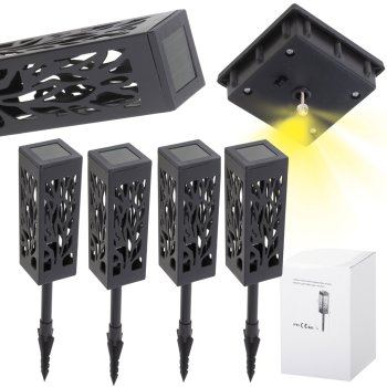 Dārza Dekoratīvas Saules Lampas Gaismekļi Laternas, 4 gab. | Garden Outdoor Solar Decorative Lamps Lanterns