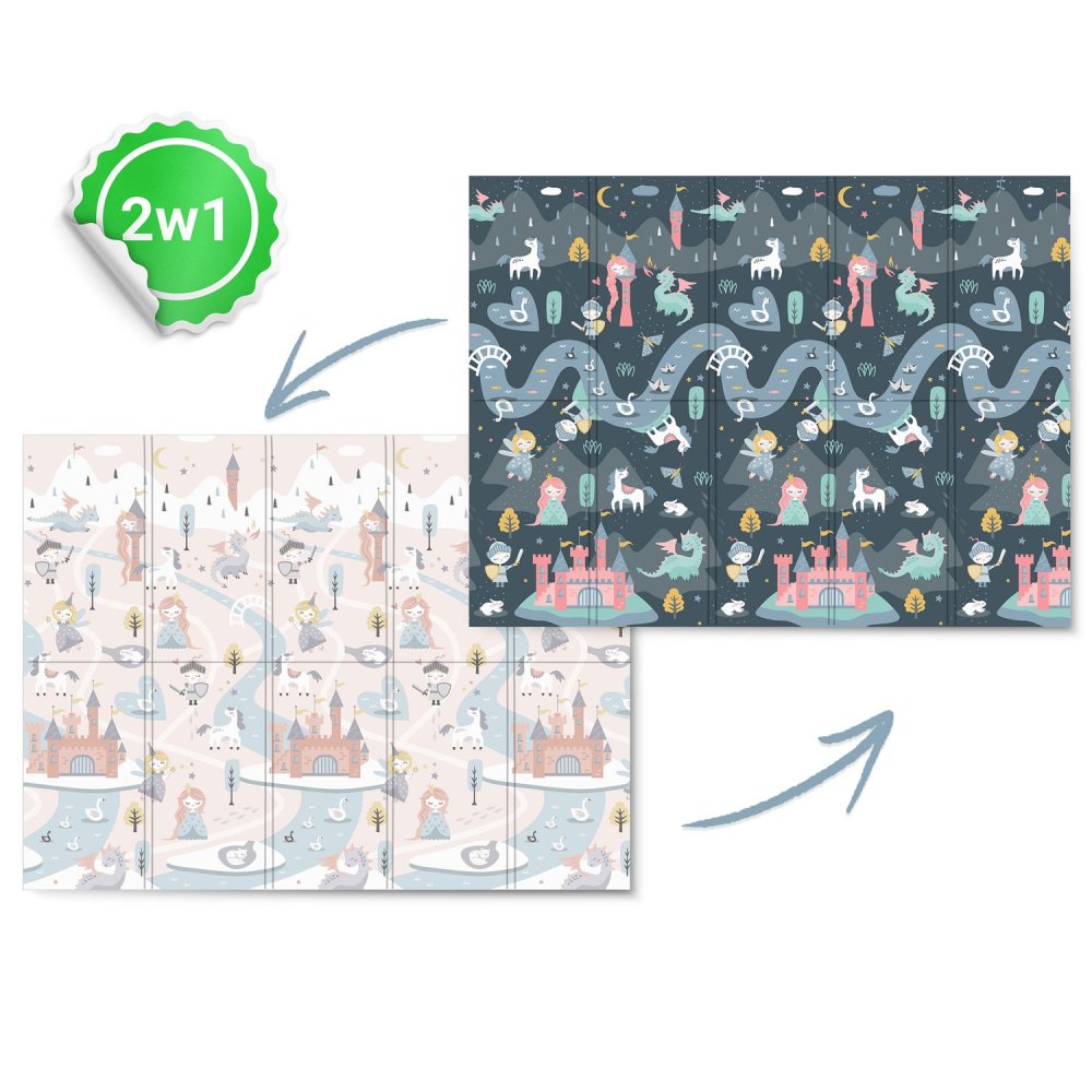 Izglītojošs salokāms bērnu putu paklājs 200x150x1cm Nukido NK-341 | Kids Folding Foam Mat (3)