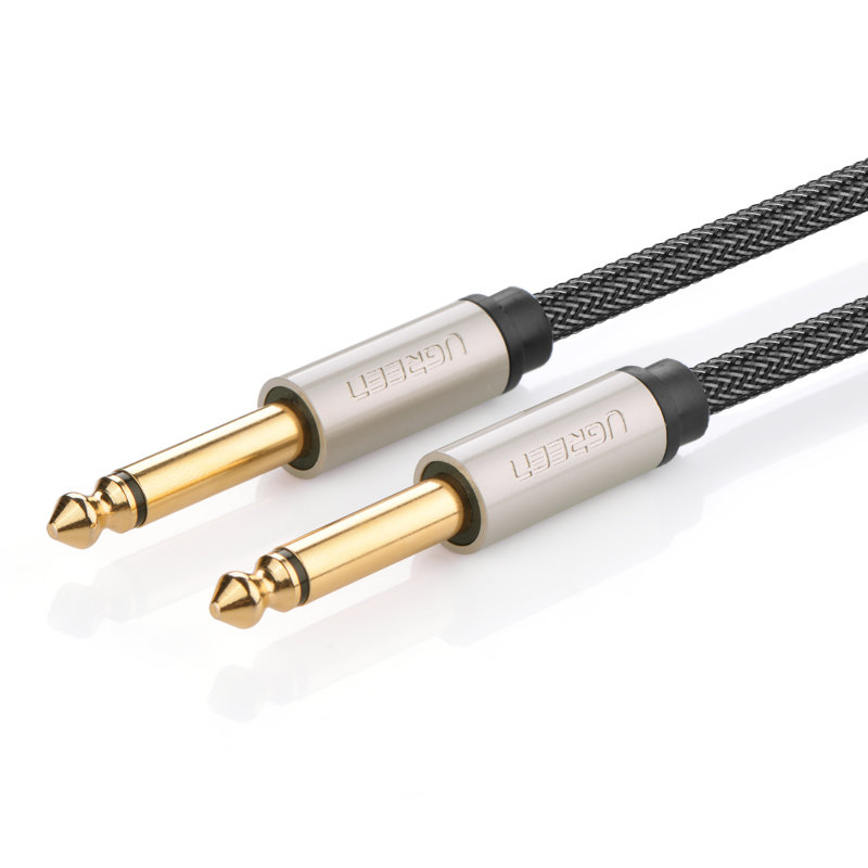 Ugreen Mono TS Jack Audio Cable 6.35mm, 5m, Black | Audio Vads Kabelis (3)