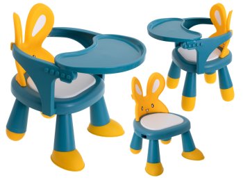 Bērnu Daudzfunkcionāls Barošanas Krēsliņš, Zaķis - Zils | Multifunctional High Chair