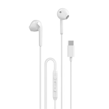 Dudao X3C ausīs ievietojamas vadu austiņas ar USB‑C, 1,2 m – baltas