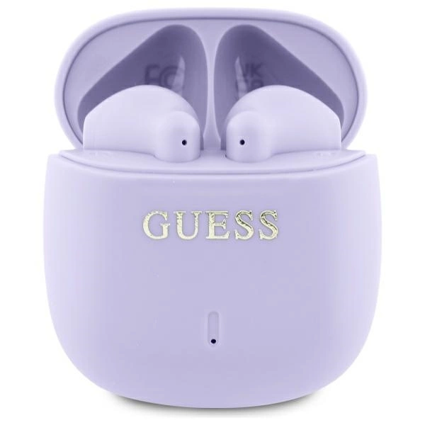 Guess Bluetooth austiņas GUTWSJ14ESGU TWS + dokstacija purpursarkana/ violeta Apdrukāts Classic Logo | headphones...