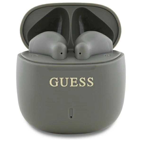 Guess Bluetooth austiņas GUTWSJ14ESGE TWS + dokstacija taupe Printed Classic Logo | headphones docking station