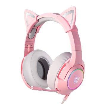 Spēļu austiņas ONIKUMA K9 Pink RGB | Gaming headphones