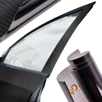 5D karbona aplīmēšanas plēve rullī 1,52x18 m, melna