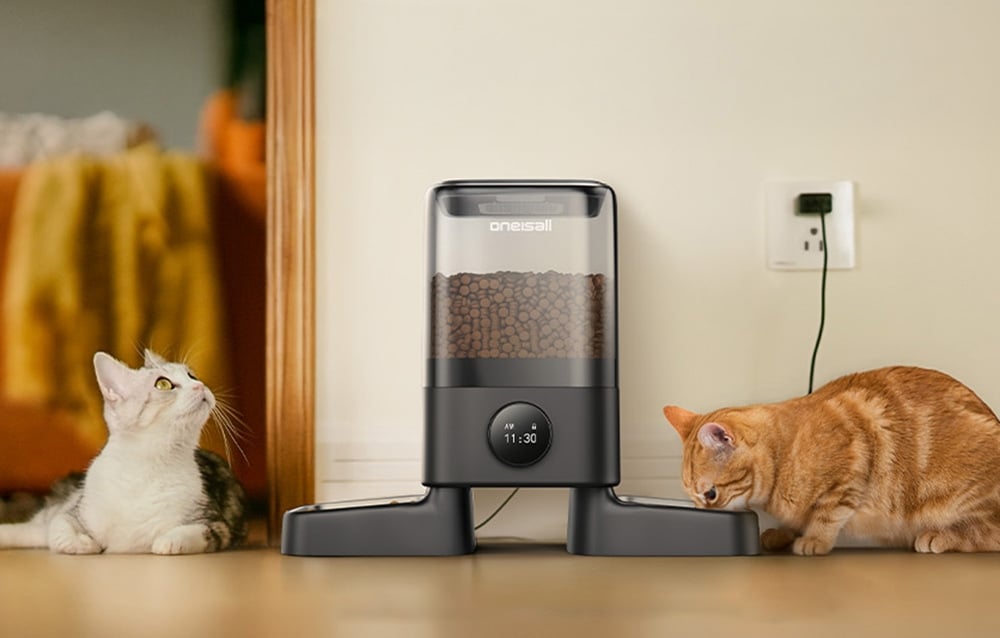 Automātiskā mājdzīvnieku barotava Oneisall PF09 5L ar divām bļodām (3)