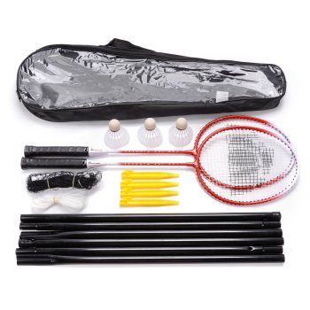 METEOR MOTION 2 Portatīvs Badmintona Komplekts ar Uzglabāšanas Somu | Portable Badminton Set