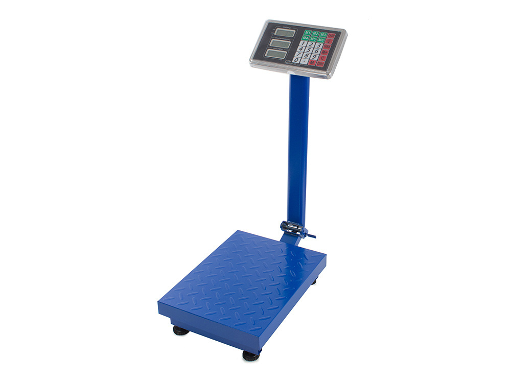Elektroniskie noliktavas un veikala svari 100kg ar LCD, zils (0)