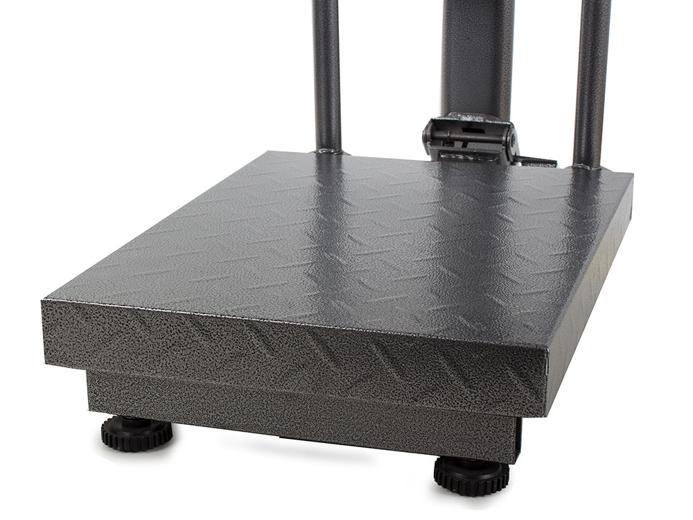 Elektroniskie noliktavas svari ar atzveltni 100 kg LCD, pelēki (1)