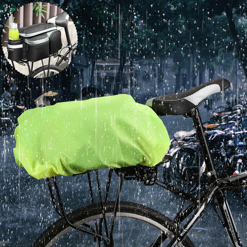 Wozinsky Universāls Ūdensnecaurlaidīgs Maiss Apvalks Pārvalks Velosipēdu Somām, Zaļš | Waterproof Rain Cover... (0)