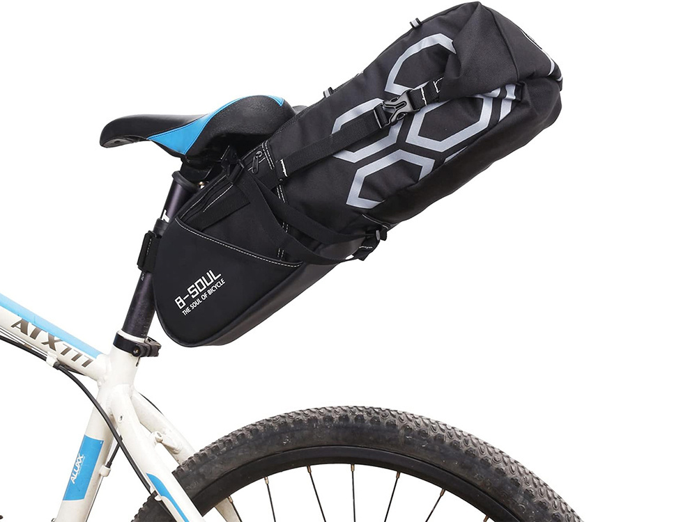Velosipēda soma zem segla ūdensnecaurlaidīgs pannier aizmugurējais maiss | Bike bag under saddle waterproof pouch... (2)