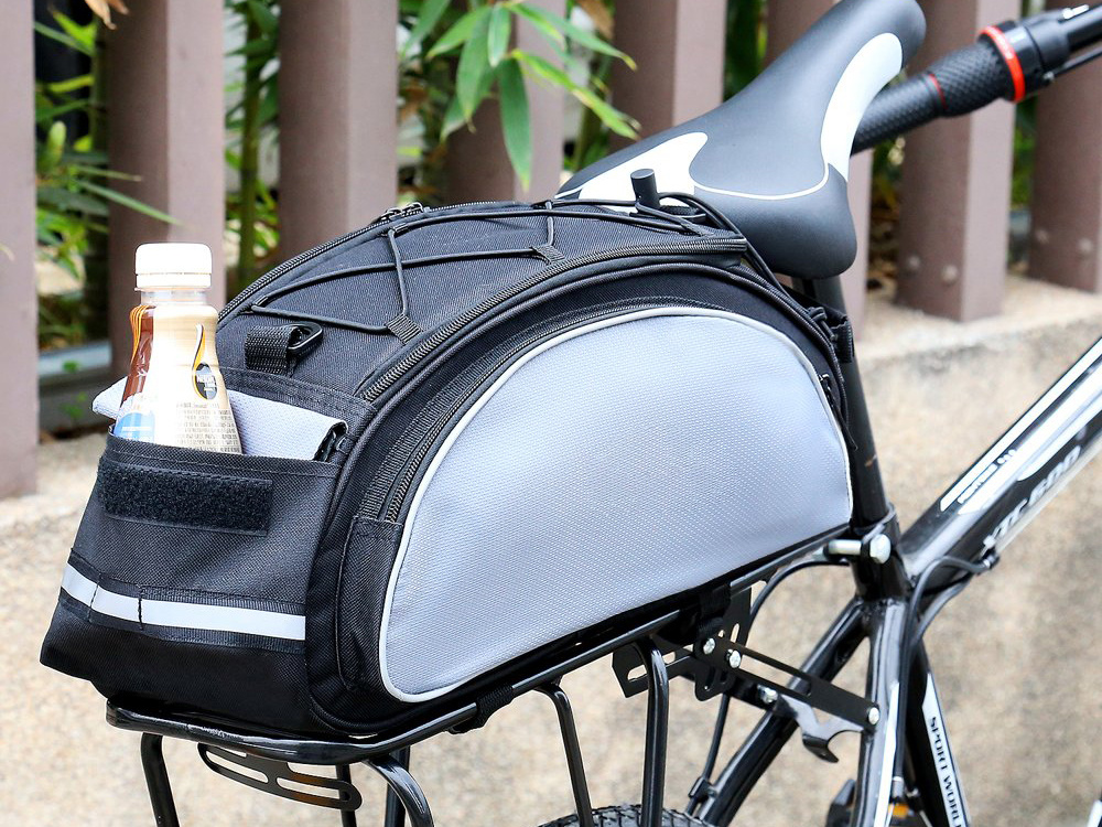 Ērta Velosipēda Soma uz Bagāžnieka 13L, Melna | Comfortable Bicycle Bag on the Trunk (1)