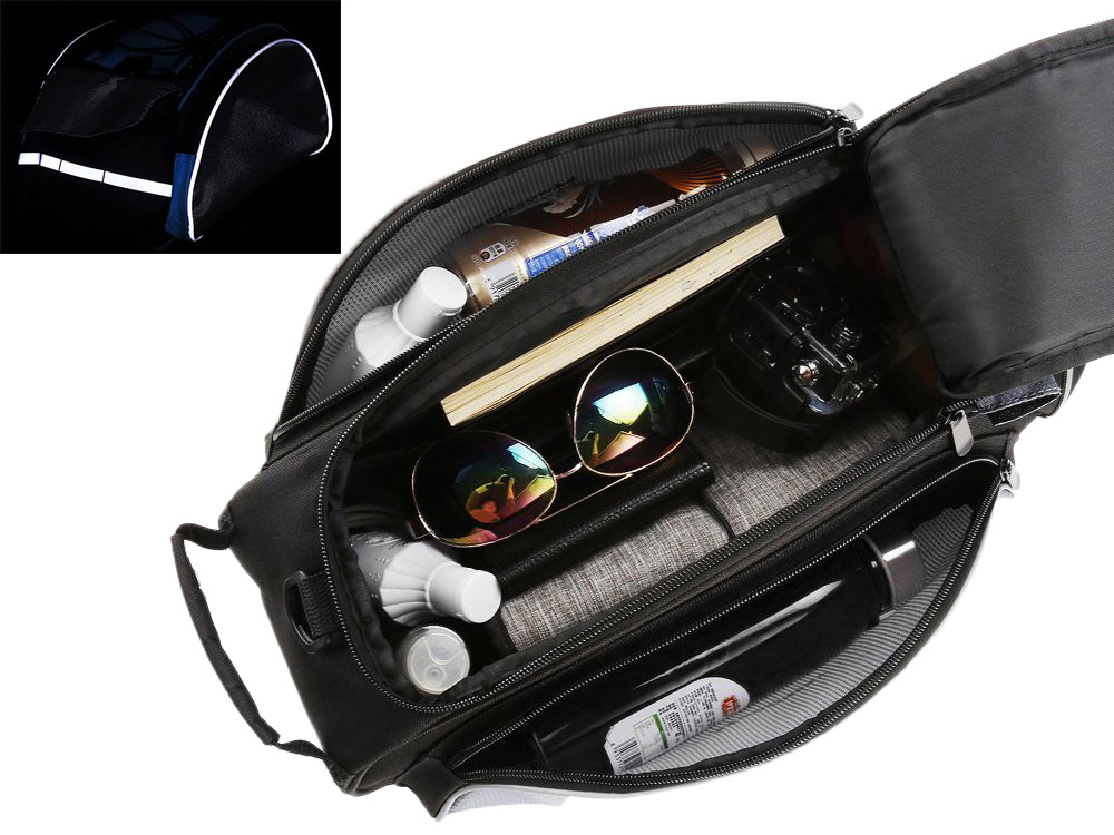 Ērta Velosipēda Soma uz Bagāžnieka 13L, Melna | Comfortable Bicycle Bag on the Trunk (4)