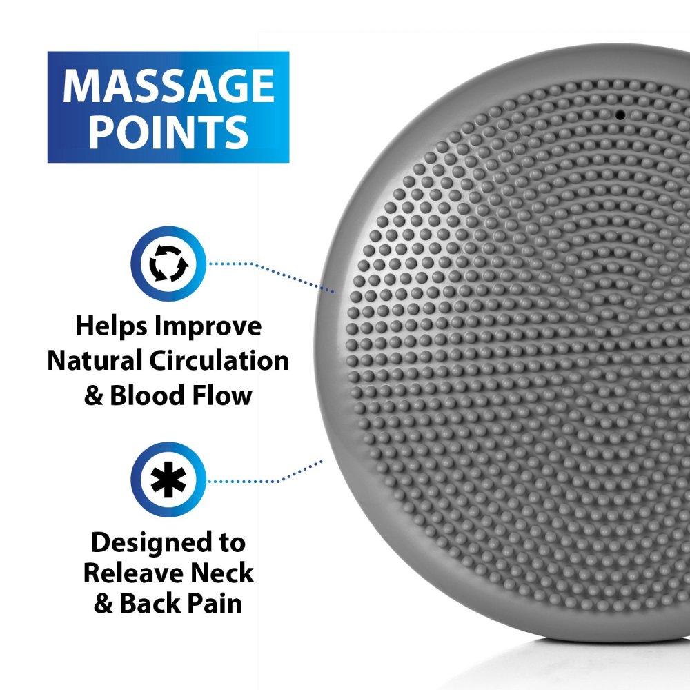 Masāžas Līdzsvara Balansa Jogas Spilvens 35cm, Violets | Yoga Balance Disc Stability Wobble Cussion Mat Pillow (1)