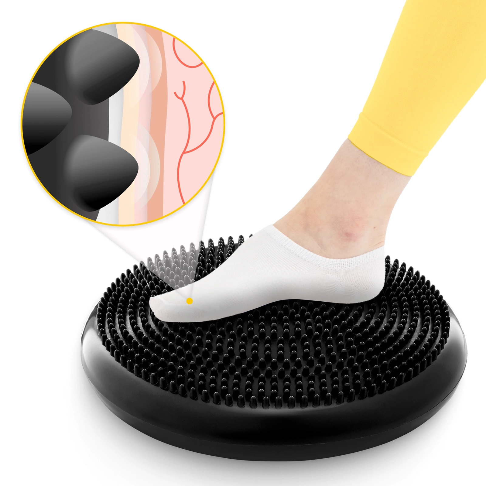 4FIZJO PRO+ līdzsvara spilvens rehabilitācijai 33 cm, melns (0)