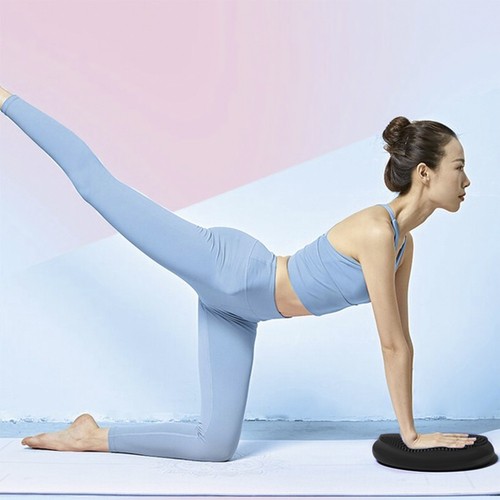 Piepūšams Masāžas Līdzsvara Balansa Jogas Spilvens Stabilitātes Disks Paliktnis - Melns, 34cm | Balance Disc... (10)