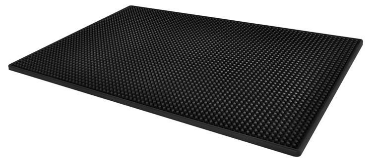 Bāra Trauku Žāvēšanas Paklājiņš, Melns | Universal Non-Slip Bar Service Mat Dish Drying Pad (4)