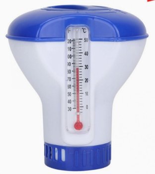 Peldošais hlora dozators baseinam ar termometru 2-in-1