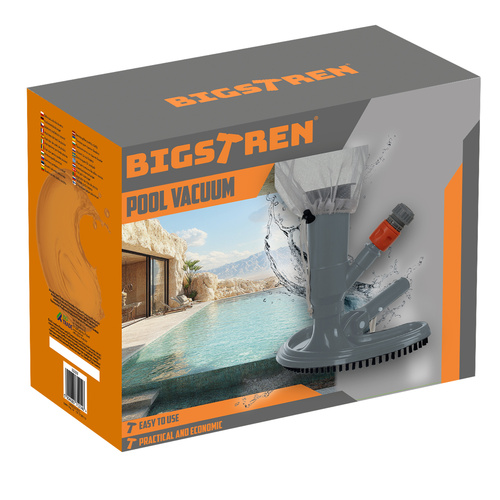 Rokas baseina putekļsūcējs dibena tīrīšanai ar suku (0)