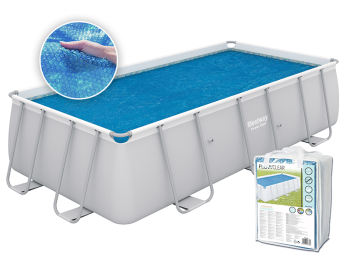 Aizsargājošs Apaļa Baseina Siltuma Pārsegs Pārklājs, 380/180 cm — BESTWAY 58240 | Floating Round Pool Solar Sun...