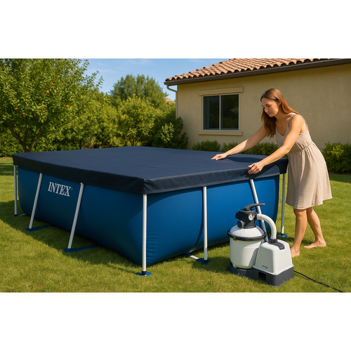 Intex baseina pārsegs 300 x 200 cm, tumši zils (3)