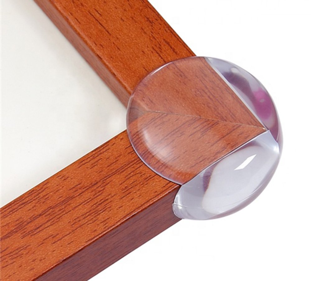 Silikona stūru aizsargi bumbiņas mēbelēm, 4 gab., caurspīdīgi (0)