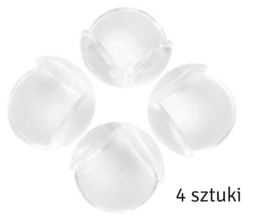 Silikona stūru aizsargi bumbiņas mēbelēm, 4 gab., caurspīdīgi (1)