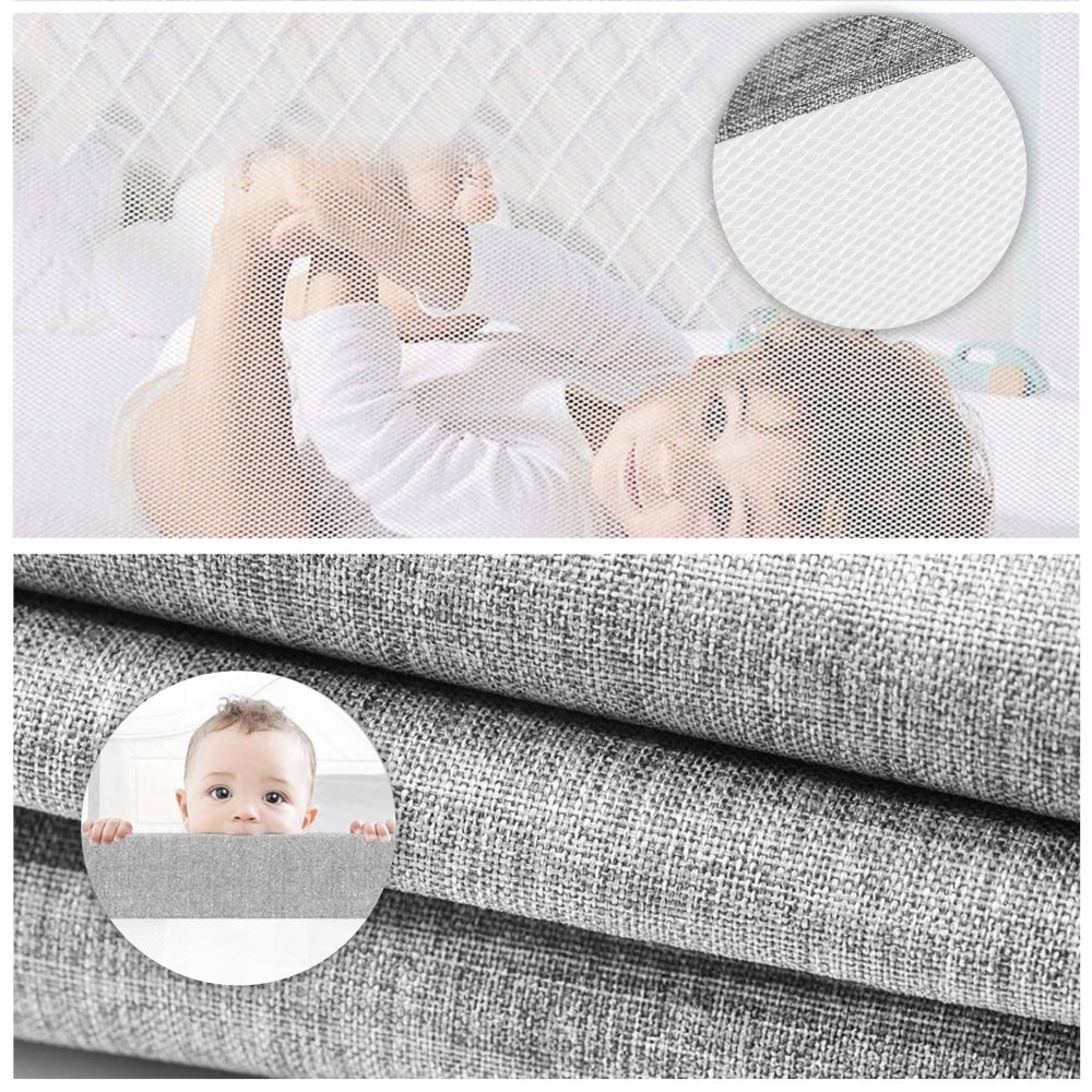 ECOTOYS Gultas drošības barjera bērniem 200 cm, pelēka (2)