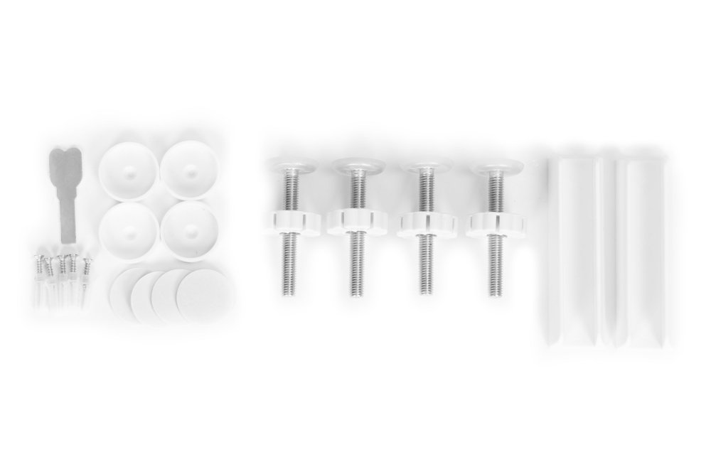 Drošības barjera kāpnēm un durvīm, regulējama 74–105 cm, tērauda, balta, ECOTOYS (3)